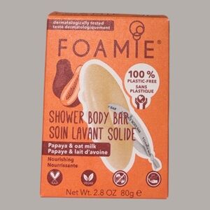 Papaya & Oat Milk Shower Body Bar - Orange